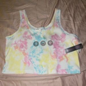 NO BOUNDARIES Tie Dye Cropped Tank Top | NWT
